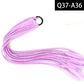 Synthetic Colored Braided Ponytail Hair Extension Rainbow Color Braids Pony Tail With Elastic Band Girl's Pigtail