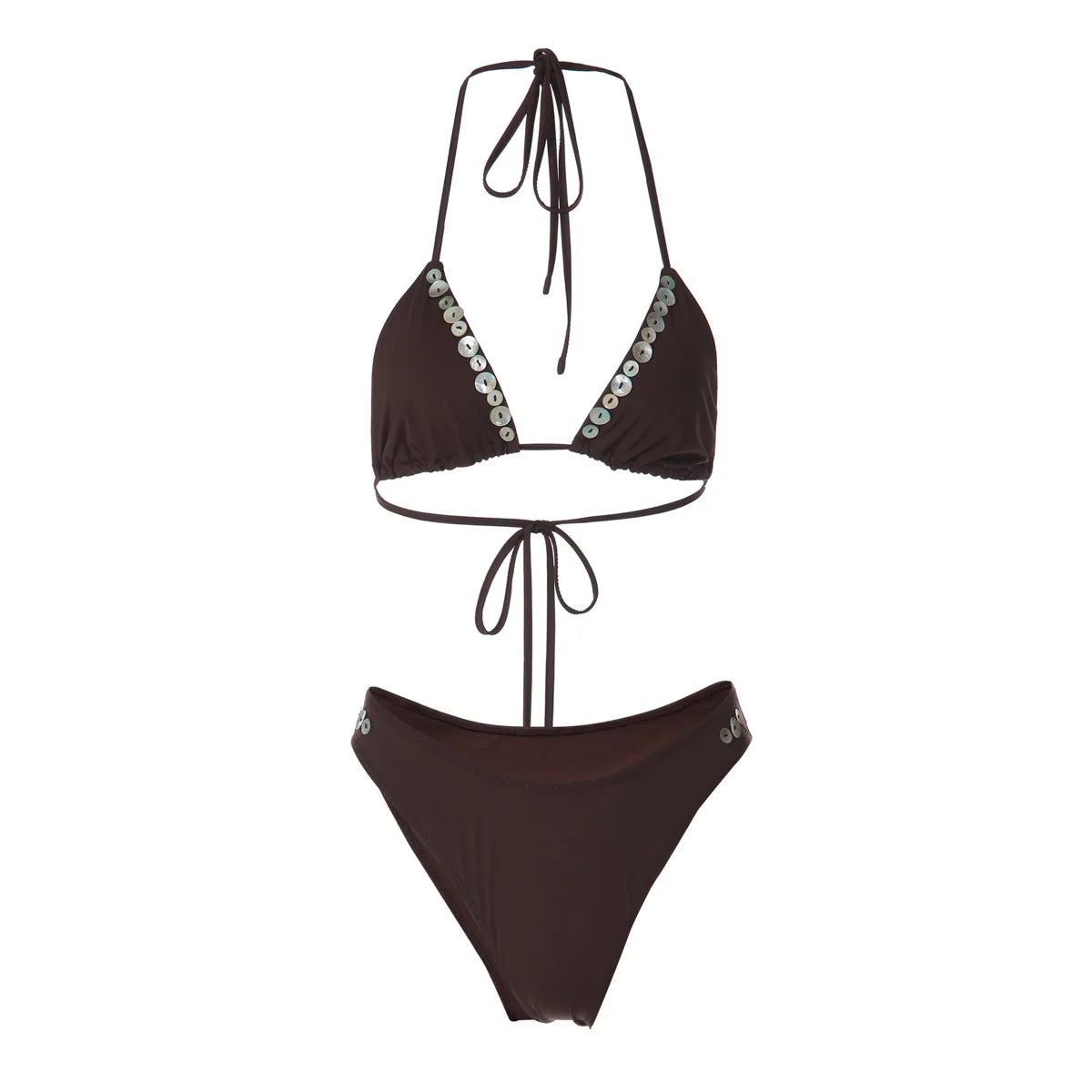 Shell Button Bikinis Sexy Bathing Suit Swimwear Woman 2 Piece Set Outfit Summer 2026 Swimsuit