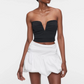 Y2k Ruffle Hem Bubble Skirt High Waisted A-Line Puffy Mini Short Skirt Women Summer Pleated Balloon Skirts Streetwear