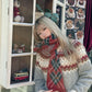Minimalist Casual Classic Diamond Pattern Scarf For Women