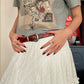Simple Versatile Semi-Circle Metal Buckle Belt Retro Vintage for Women