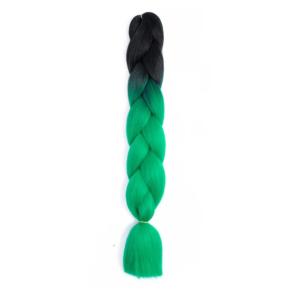 24 Inch Jumbo Braids Extensions Synthetic Braiding Hair Afro Ombre Color kanekalon Hair for Children Braid