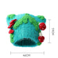 2025 Winter New Arrivals Y2K Cute Color Blocking 3D Strawberry Cat Ear Knit Beanie For Women