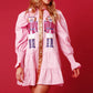 Womens Christmas Sequin Nutcracker Dress Long Sleeve Tiered Glitter Nutcracker Print Holiday Mini Shirt Dresses