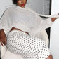 Sexy Polka Dot Print 2Piece Set Woman Oversize Style See Through Design Crop Tops+Skinny Shorts Club Party Style Suit