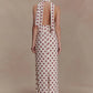 Polka Dot Backless Sexy Maxi Dress Women Elegant Halter Deep V Neck Sleeveless Bodycon Split Club Party Long Dress