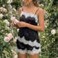 2 Piece Pajamas Sets for Women Summer Solid Sleeveless Lace Patchwork Cami Tops + Elastic Waist Shorts Loungewear