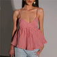 Summer Sleeveless V Neck Plaid Vest Sweet Girl Cute Ruffles Crop Top Vintage Y2k Tie Back Tank Tops for Woman Ins Style