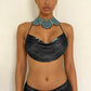 Sexy Crop Top Women Solid Halter Open Back Tops Backless Party Club Tank Top Summer Vacation Beach Camisole