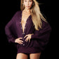 Slim Ruched Mini Dress Woman Sexy Backless Autumn Trend Single-Breasted Design Full Sleeve Peach Hip Elegant Bodycon
