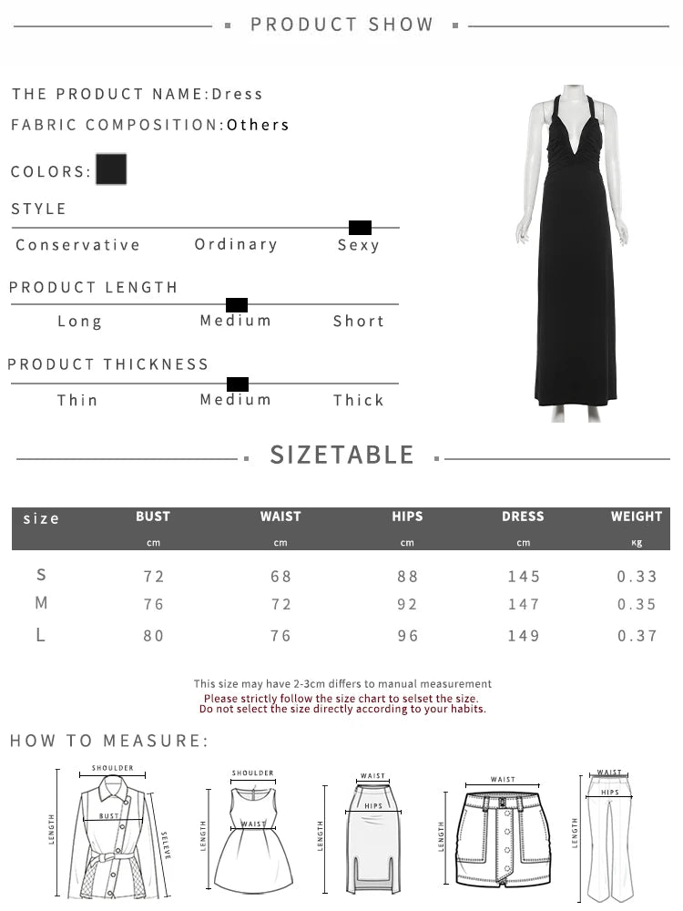 Leisure Elegant Long Dress Woman Summer Trend V-Neck Beads Single-Breasted Backless Vacation Style Skinny Vestidos