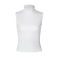 Sleeveless Turtleneck Hollow Backless Crop Top Sexy Black White Tank Tops 2026 Summer Fashion Woman Clothes