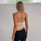 Deep V Backless Halter Tops Women Y2k Summer Fashion Sexy Crop Top