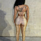 Hipster Snake Print 2-Piece Set Women Hollow Backless Chest Wrapped Crop Top+Leggings Sexy Stretch Clubwear Outfits
