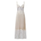 Y2K Sexy Womens Lace Satin Maxi Dress Deep V Backless Slip Dress Coquette Aesthetic Clubwear Party Night Out Formal Gown