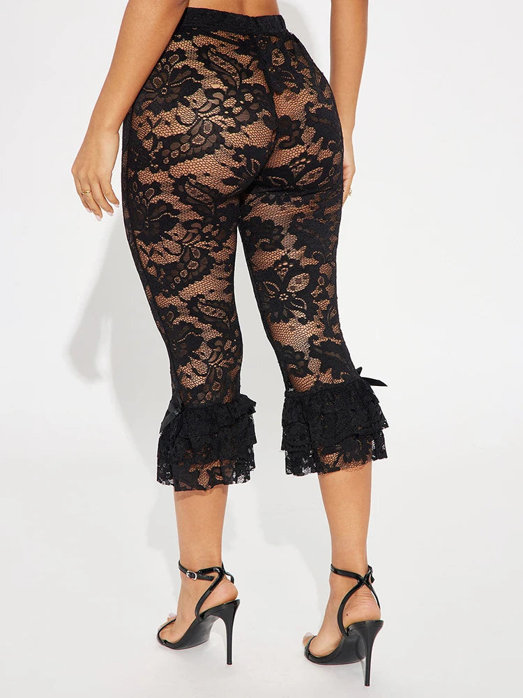 Jacquard Sexy Shorts Women Shirring Tierred Coquette Chic Summer Hipster Wild Basic Midnight Club Party Mid Bottom