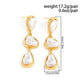 Elegant Imitation Pearl Water Drop Long Tassel Earrings for Women Trend Retro Pierced Dangle Earrings Wedding Jewelry