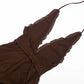Frilly Deep V Neck Backless High Split Maxi Dresses Brown Mesh Sheer Sexy Summer Dress for Woman 2026