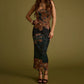 Women Y2K Floral Tube Long Dress Backless Strapless Bodycon Maxi Dresses Summer Holiday Bandeau Dress Beachwear