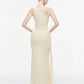 Mesh Tassel Maxi Dress Women Slanted Shoulder Folds Solid Elegant Birthday Party Vacation Summer Fashion Vestidos