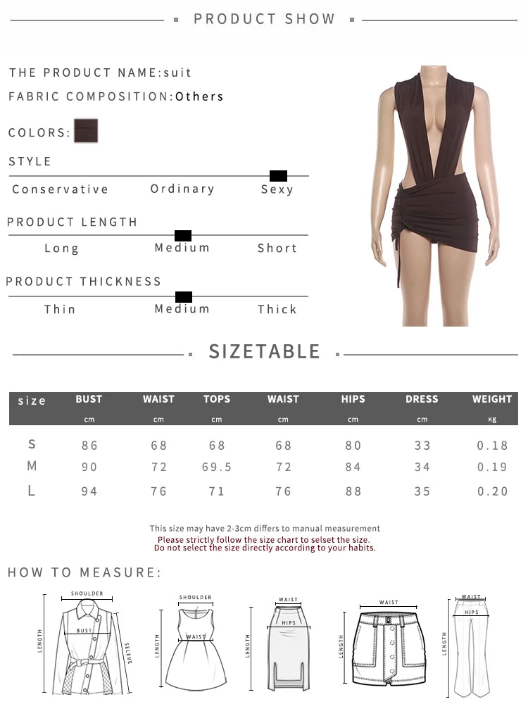 Hot Girls Sexy Wild Style 2 Piece Set Woman Deep V-Neck Backless Bodysuits+Skinny Peach Hip Mini Skirts Fashion Suits
