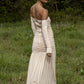 Off-shoulder Strapless Sexy Maxi Dress Women Summer New Patchwork Backless Long Sleeve Pleated Long Dress Elegant