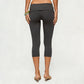 Women Y2K Low Waist Fold Over Capri Leggings with Button Detail Slim Fit Cropped Pants Streetwear Casual Summer Outfits