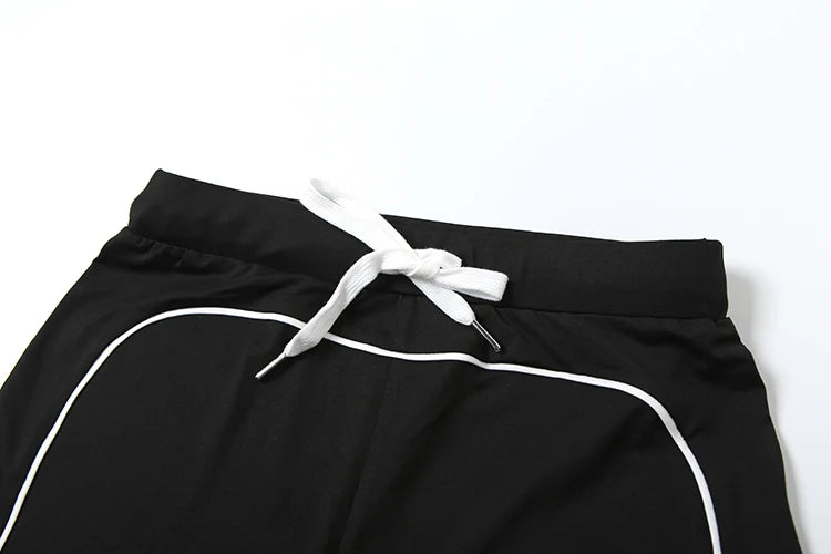 Summer 2Piece Set Tracksuit Women Zip Patchwork Shorts Sleeve Crop Tops+Shorts Matching Sporty Skinny Stretch Outfits