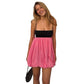 Patchwork Draped Dress Women Low-Neck 2026 Summer New Trend Sweet Party High Street Sexy Midnight Chic Mini Bodycon