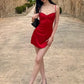 Low-Neck Dress Women Lace Patchwork Sleeveless Skinny Satin Summer Trend Party Midnight Sexy Chic Classic Bodycon