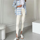 Women Casual Street Elastic High Waist Slim Fit Long Trousers Y2K Ribbed Knit Tight Step on Foot Leggings Sporty Pants