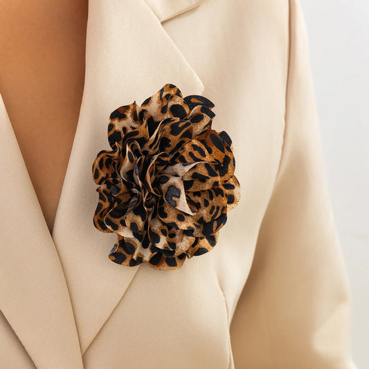 Exaggerate Multi-layer Cloth Fabric Flower Stylish Brooch Handcrafted Suit Sweater Decor Pins Brooches Accessorie Gift
