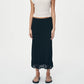 Elegant Women Satin Half Slips Lace Trim Long Underskirt High Waisted Silky Skirt Soft Slip Dress for Skirts Dresses