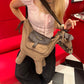 2025 Autumn New Arrival Sweet Edgy Pony Shape Creative Horse Design Denim Crossbody Bag For Woman