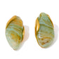New Design Brown Green Beige Resin Geometric Adjustable Ring Golden PVD Stainless Steel Rust Proof Finger Jewelry Gift