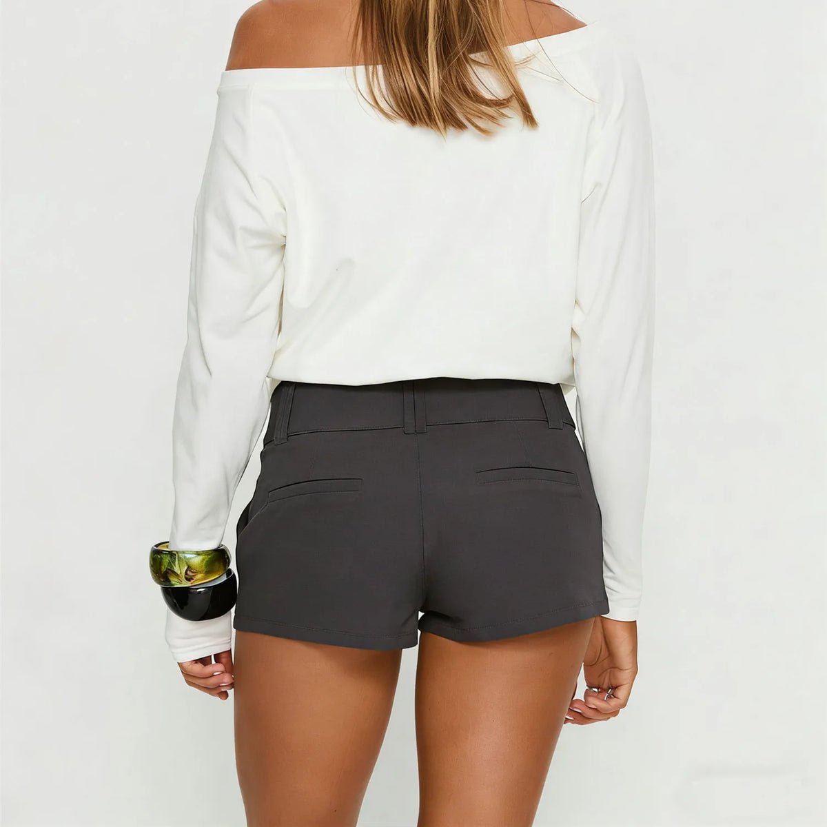 Womens Low Rise Shorts Casual Solid Color Tight Fitted Mini Boxer Shorts Bottom Stylish Summer Fashion Streetwear