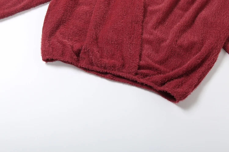 Swing Collar Christmas Party Hooded Hoodie Women Full Sleeve Plush Comfortable Leisure Fashion Sexy Simple Streetwear