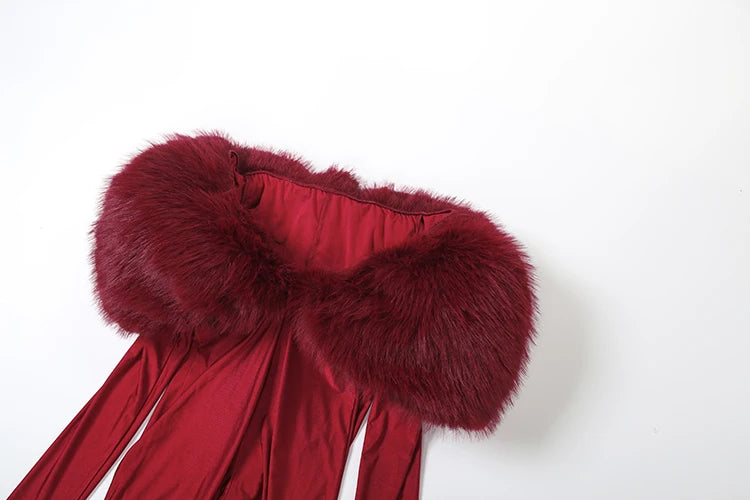 Furry Slash Neck Jumpsuits Woman Luxury Hipster Patchwork Trend Sexy Hollow Stretch Fitness Club Activity Overalls