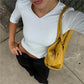 Y2K Women Solid V Neck 3/4 Sleeve Cropped Top Stretchy Slim Fitted Basic T Shirt Casual Daily Short Blouse Spring Autumn