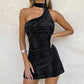 Backless Halter Neck Mini Dresses Summer 2025 Black Club Dress Women Sexy Outfits