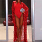 Sequin Mesh Shrug Cardigan Women Long Sleeve Open Front Sheer Sparkle Kimono Jacket Party Clubwear Night Out Outerwear