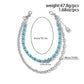 Y2K Trendy Blue Stone Bead Jeans Pants Chain For Men Women Hip Hop Punk Double Layer Keychains Bag Accesories Jewelry