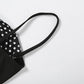 Elegant Party Sling Dress+Scarf Woman Low-Neck Backless Polka Dot Print Sleeveless Mesh Patchwork Hem Ruched Vestidos