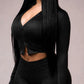 Sporty Style 3-Piece Set Women Zipper Full Sleeve Crop Tops+Simple Short+Elasticity Leg Sleeve Street Autumn Suit