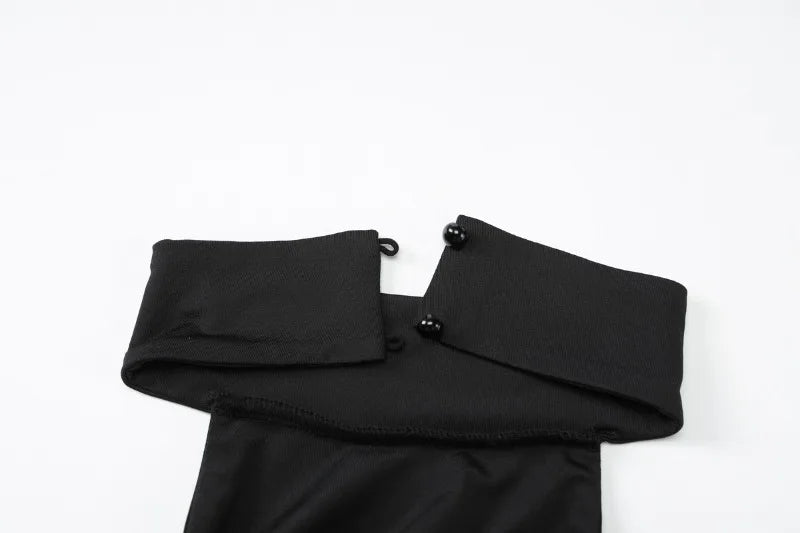 Sexy Asymmetrical Black Dress Party Tie Up Hollow Out Halter Backless Split Long Dresses for Woman