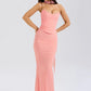 Sexy Two Piece Sets Women Neckerchief Strapless Crop Tops And Maxi Skirt Sets Sexy Club Party Skirt Two Piece Sets