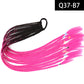 Synthetic Colored Braided Ponytail Hair Extension Rainbow Color Braids Pony Tail With Elastic Band Girl's Pigtail