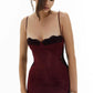 Patchwork Lace Dress Women Low-Neck Sleeveless Skinny Elasticity Sexy Midnight Hottie Dinner Party Summer Bodycon