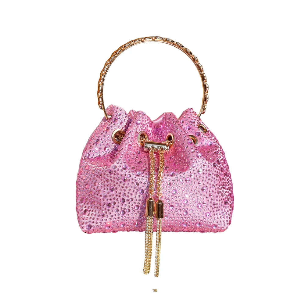 Rhinestones Evening clutch Bag Purses and handbag luxury Designer shoulder bag Shiny Crystal Clutch purse bucket bag