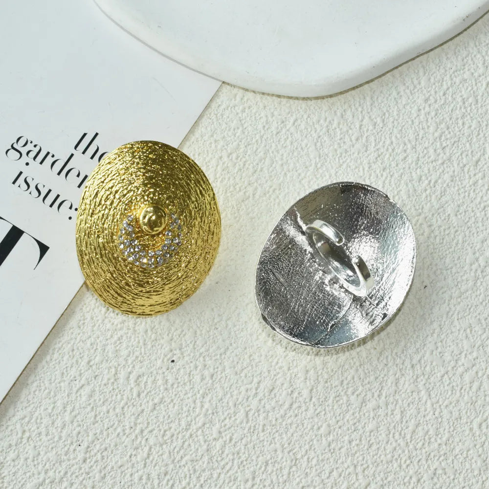 1PC New Vintage Alloy Golden/Silver Plated Oval Style Open Ring For Women Fashion Jewelry Accessories